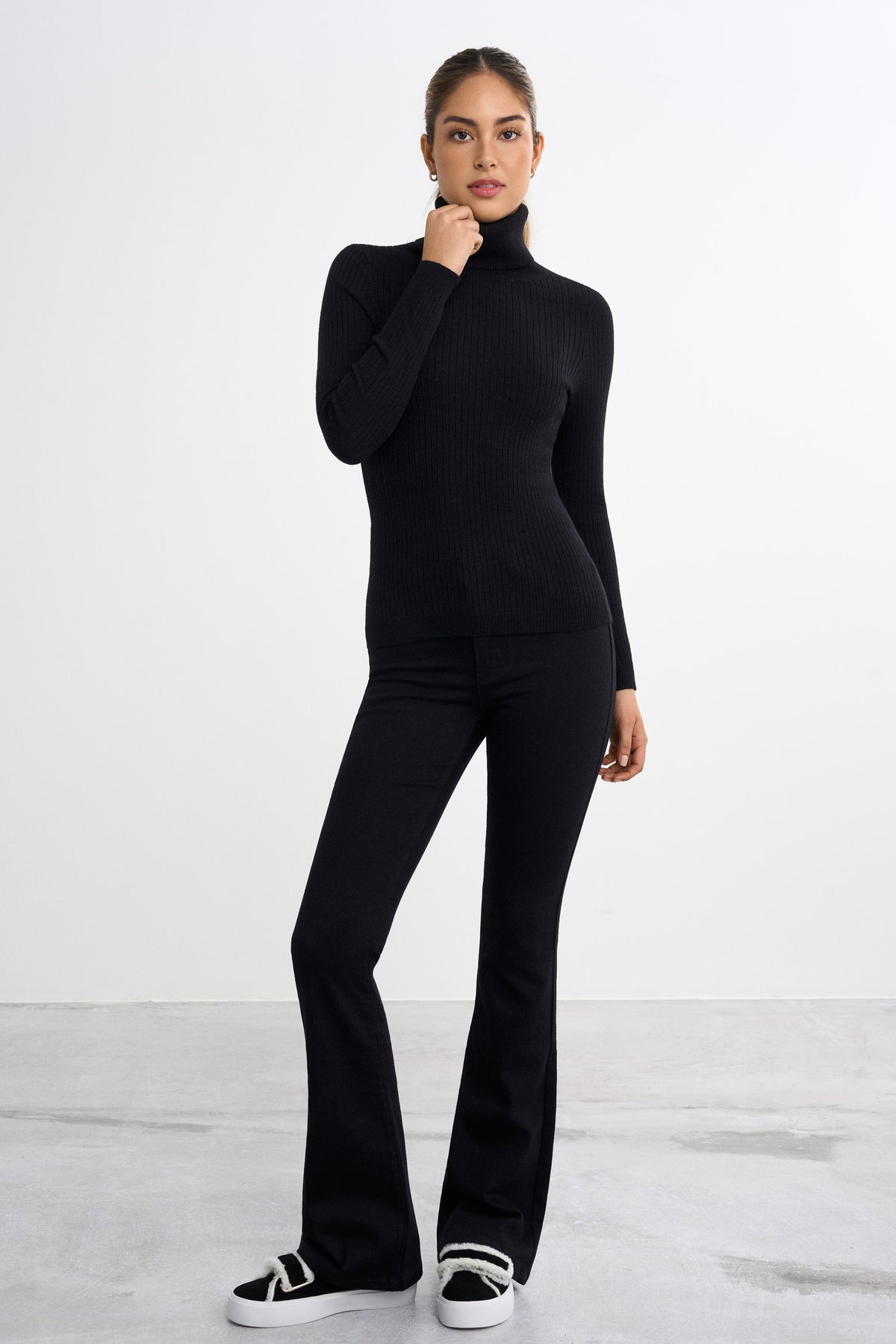 Ribbed Turtleneck Sweater