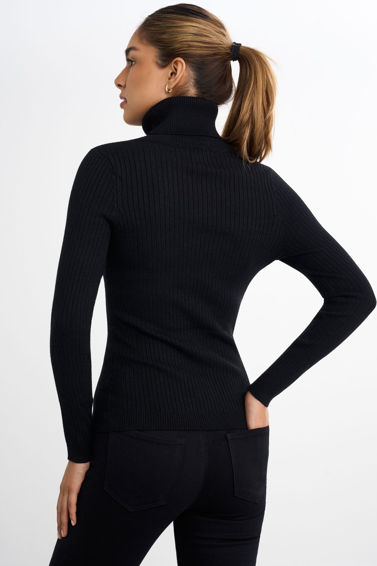 Ribbed Turtleneck Sweater