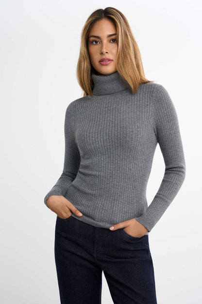 Ribbed Turtleneck Sweater