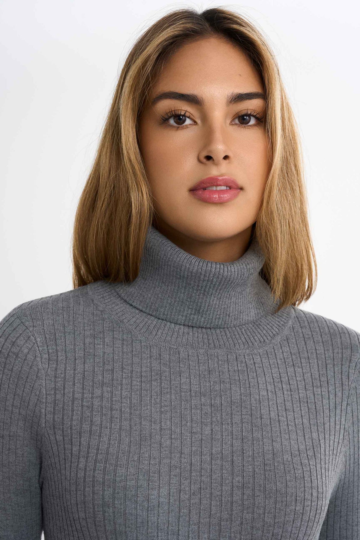 Ribbed Turtleneck Sweater